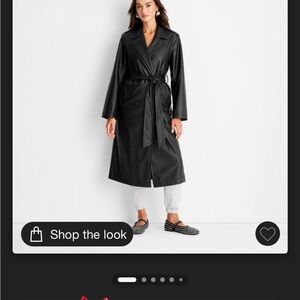 Women’s Faux Leather Trench Coat from A New Day Target